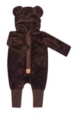 Fleece Overall with Ears|GOTS Baumwolle|Teddy Brown Zusatzbild-2