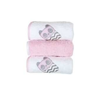 Waschlappen 3er-Pack|Frottee|Tiny Friends Pink Hauptbild