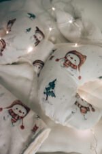 Set Kuscheldecke-Kissen|Premium Baumwolle|Snowman Cream Zusatzbild-2
