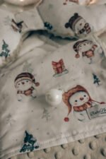 Set Kuscheldecke-Kissen|Premium Baumwolle|Snowman Cream Zusatzbild-6