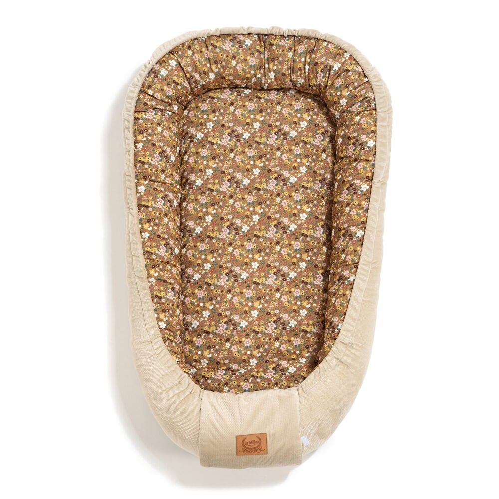 Nid pour bébé | Velours de coton premium | Lot de 3 | Motifs fleuris (image principale)