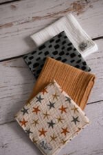Muslin cloths, set of 4, made from premium muslin | Star Fish main image