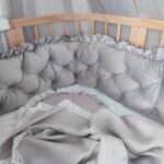 Bettumrandung Samt Glam Grau 210 cm Zusatzbild-4