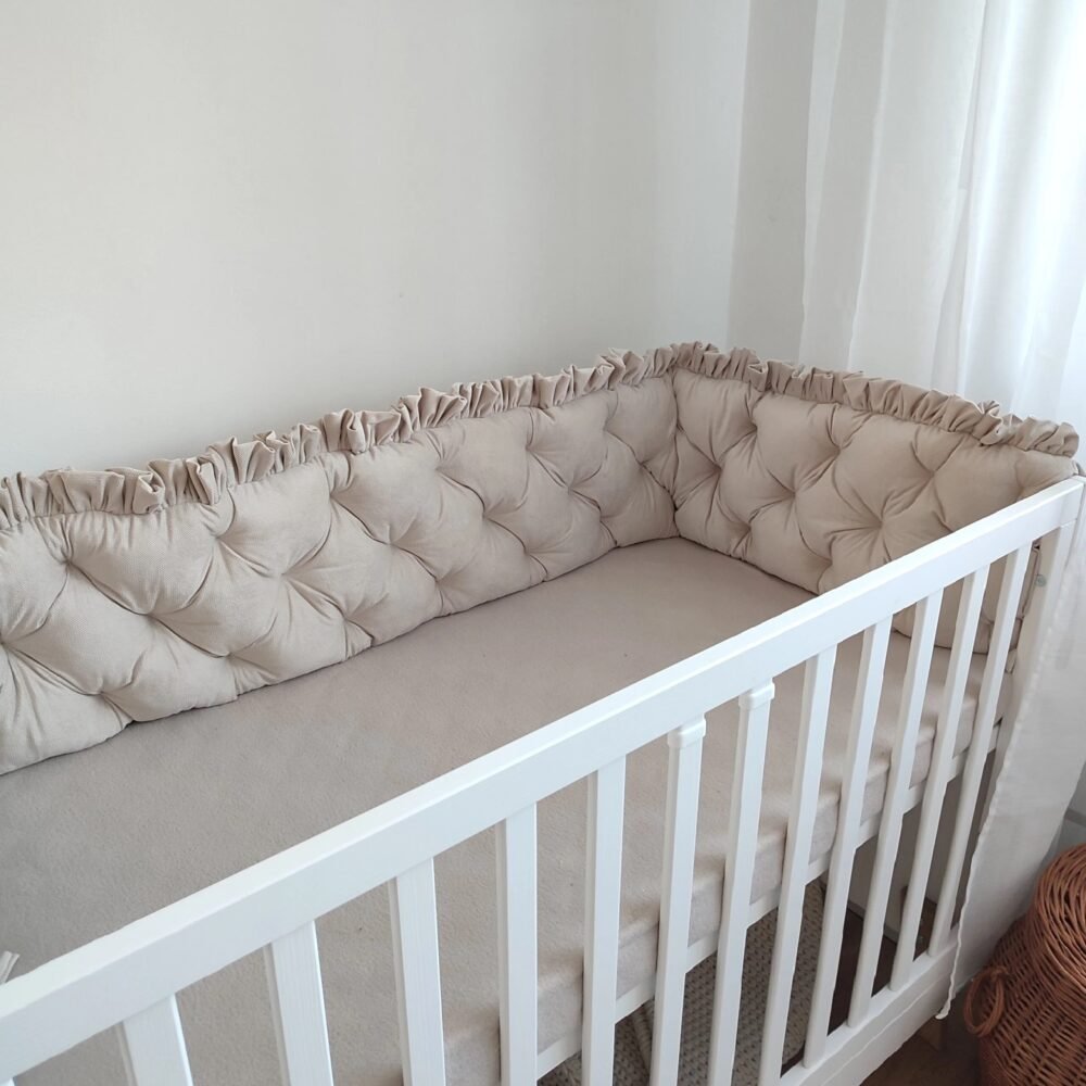 Velvet bed surround, Glam Beige, 210 cm, Additional image 1