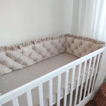 Bettumrandung Samt Glam Beige 210 cm Zusatzbild-1