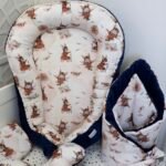 Baby nest 4-piece premium set Flying Away Navy Blue Main image