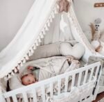 Boho bed canopy made of Oeko-Tex cotton | Cream main image