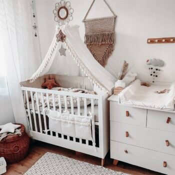 Ciel de lit bohème en coton Oeko-Tex | Crème (Image supplémentaire 1)