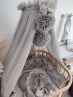 Bettumrandung Samt Glam Grau 210 cm Zusatzbild-3