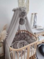 Bettumrandung Samt Glam Grau 210 cm Zusatzbild-2