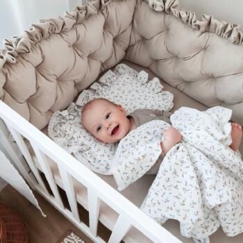 Bettumrandung Samt Glam Beige 210 cm Hauptbild