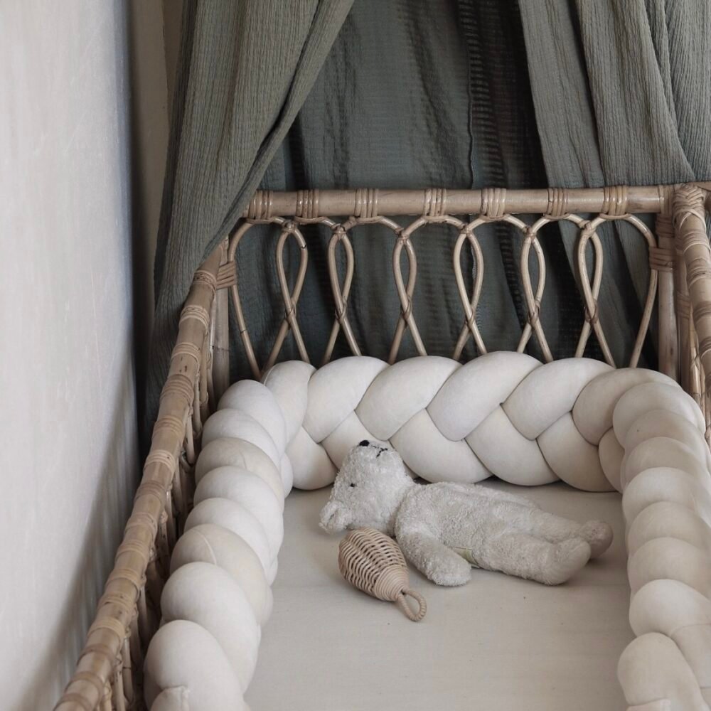 Bettschlange Velours - geflochten |360 cm|Cream Hauptbild