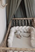 Paracolpi per letto in velluto intrecciato | 360 cm | Crema Immagine principale