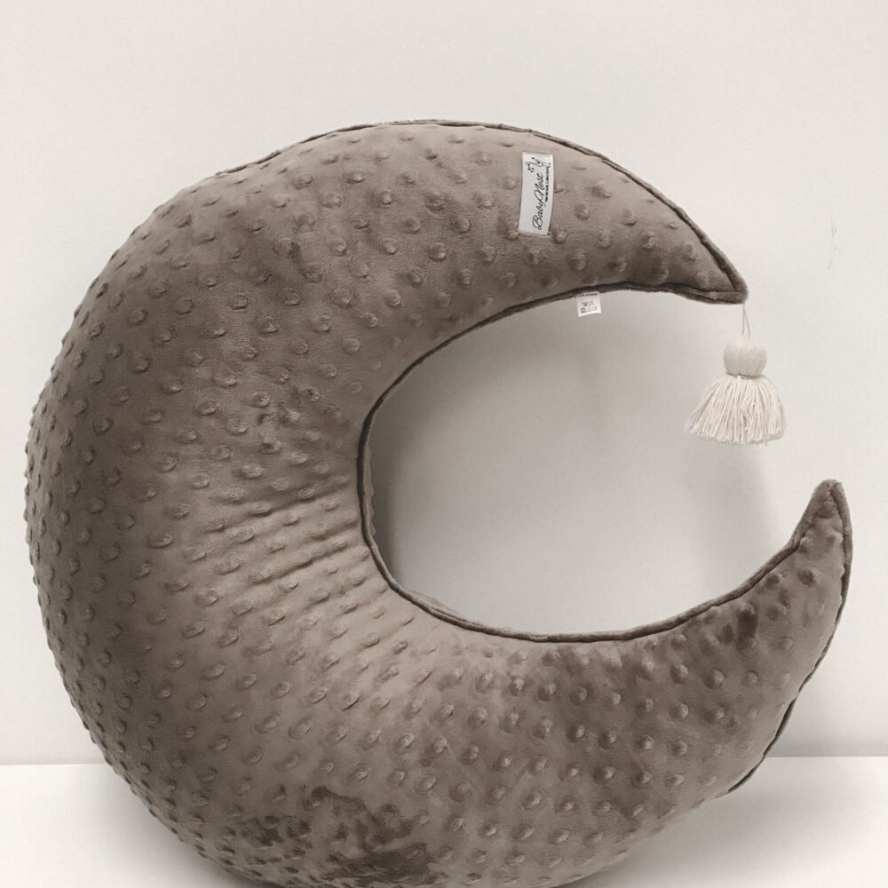 Nursing Pillow Crescent Moon | Minky | Cappuccino Main Image