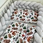 Bettschlange Velours – Geflochten |410 cm|Grau Hauptbild