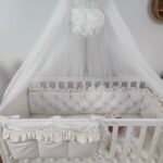 Bettumrandung Samt Glam Cream 210 cm Hauptbild