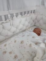 Bettumrandung Samt Glam Cream 210 cm Zusatzbild-1