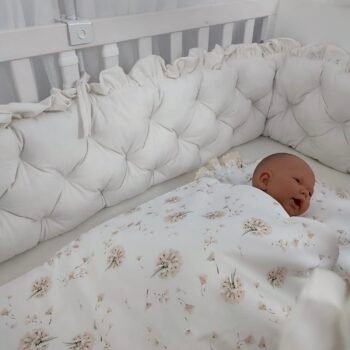 Bettumrandung Samt Glam Cream 210 cm Zusatzbild-1