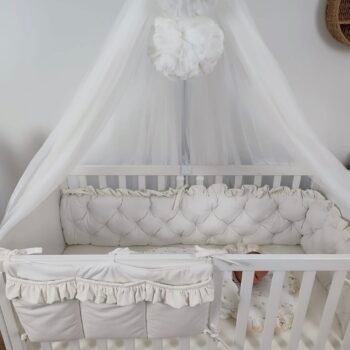 Bettumrandung Samt Glam Cream 210 cm Hauptbild