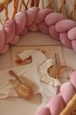 Bettschlange Velours - geflochten |360 cm|Altrosa Zusatzbild-2