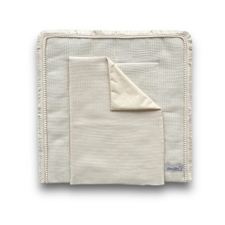 Wickelauflage Boho Waffel inklusive abnehmbare wasserdichte Unterlage |Cream Hauptbild