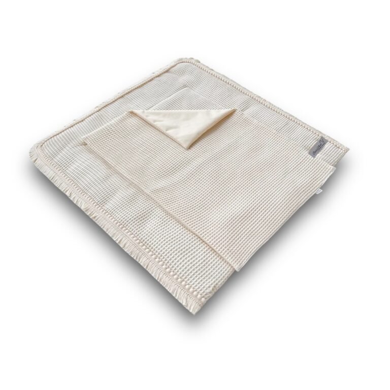 Wickelauflage Boho Waffel inklusive abnehmbare wasserdichte Unterlage |Cream Zusatzbild-1