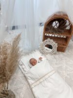 Babyschlafsack mit Kissen| Premium Baumwolle| Boho Cream Zusatzbild-4