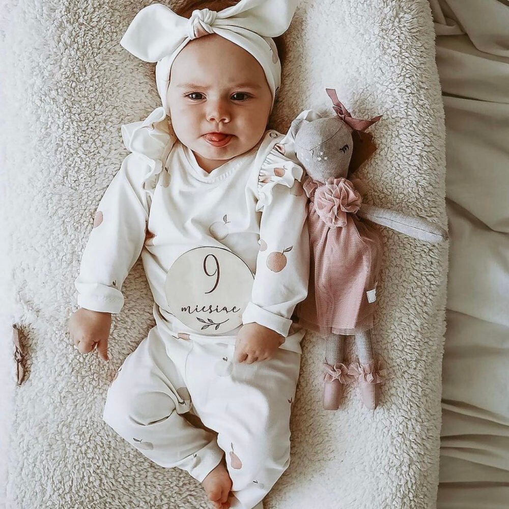 Ensemble bébé | Sweat-shirt et pantalon | Coton GOTS | Image principale : Pommes