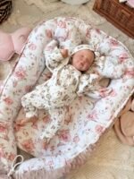 Babynest 4er Premium Set Peonies & Bunny Rosa Zusatzbild-2