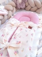 Multifunktioneller Babyschlafsack| Premium Musselin-Baumwolle|0-8M| Spring Flowers Zusatzbild-3
