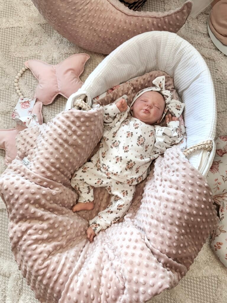 Babynest 4er Premium Set Peonies & Bunny Rosa Zusatzbild-1