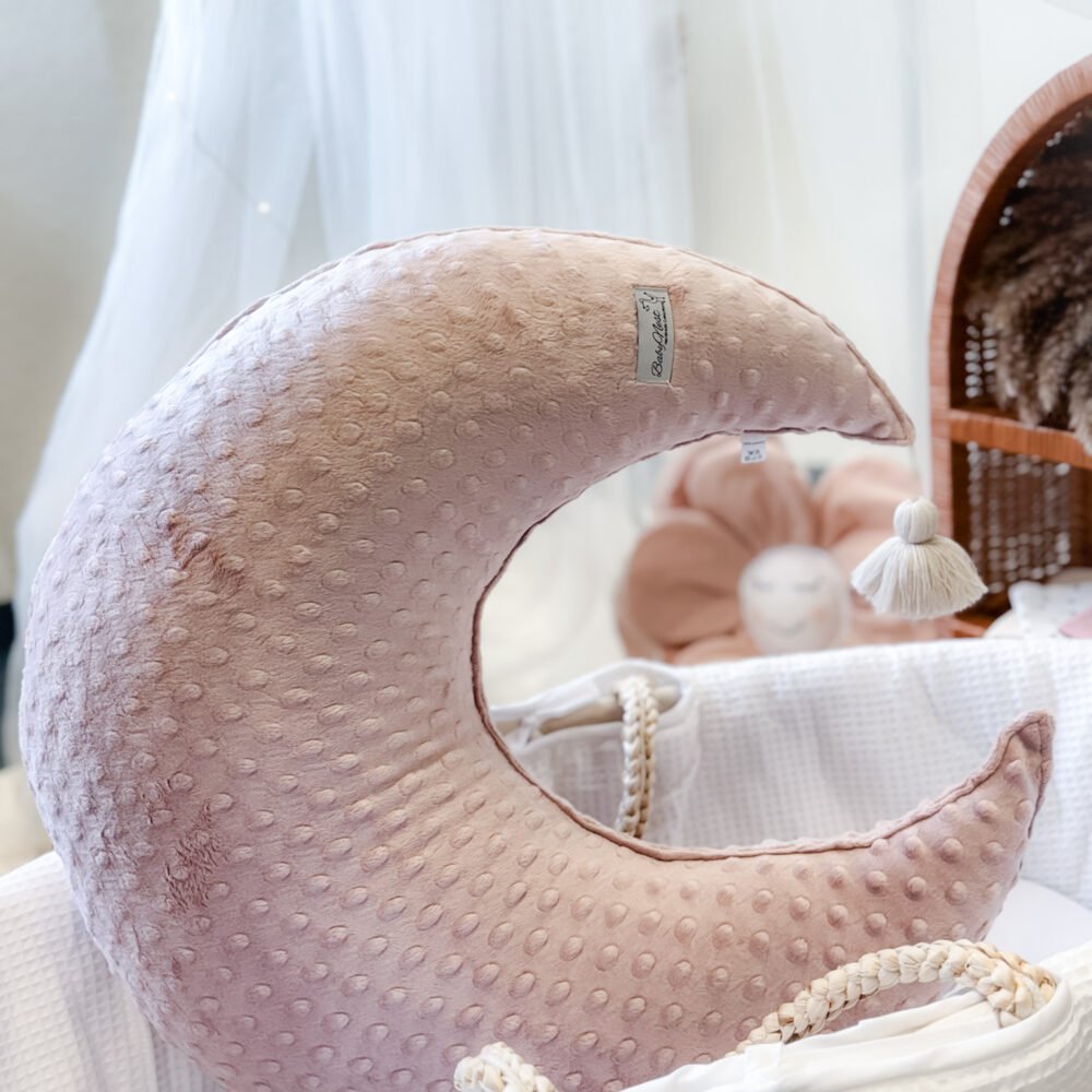 Nursing Crescent Pillow | Minky | Pink Main Image