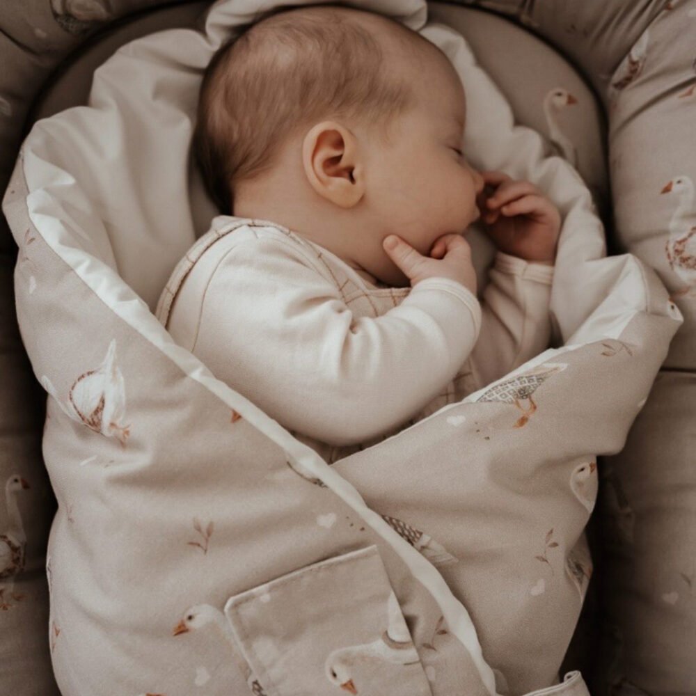 Nid pour bébé | Coton ultra-doux de qualité supérieure | Lot de 4 | Oies Image supplémentaire 1