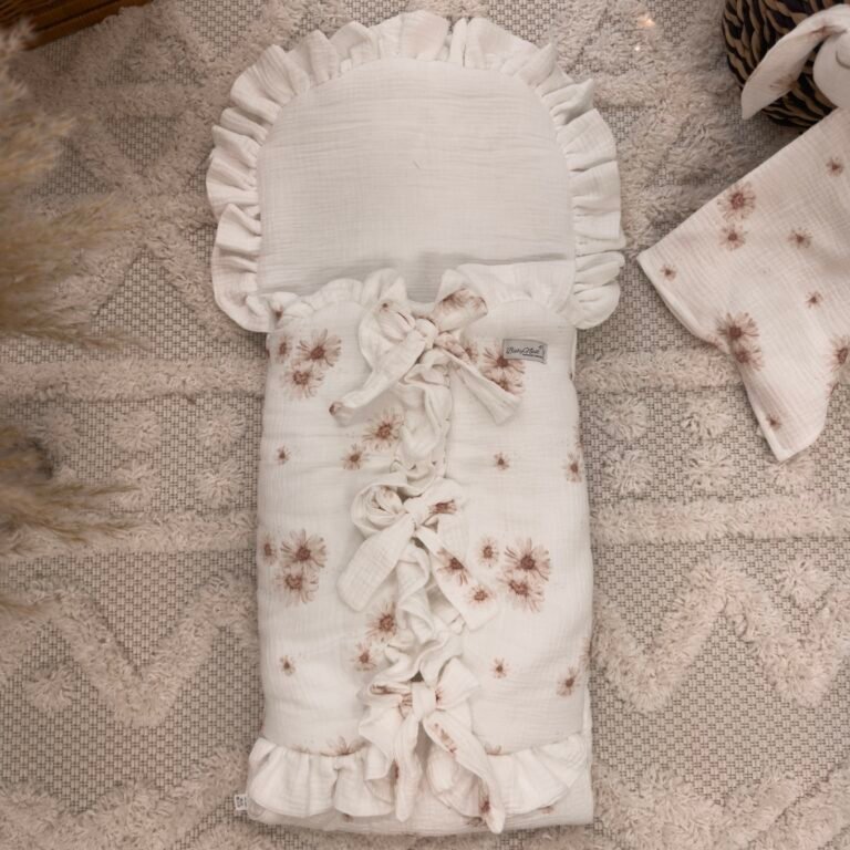 Multifunktioneller Babyschlafsack| Premium Musselin|0-8M|Daisies Zusatzbild-1