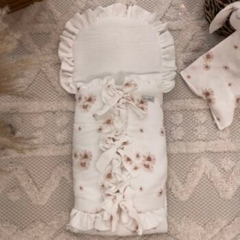 Multifunktioneller Babyschlafsack| Premium Musselin|0-8M|Daisies Zusatzbild-1