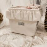 Wickelauflage Samt Glam Inklusive Abnehmbare Wasserdichte Unterlage | Cream Zusatzbild-2