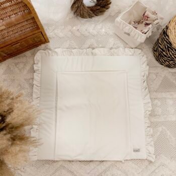 Wickelauflage Samt Glam Inklusive Abnehmbare Wasserdichte Unterlage | Cream Hauptbild