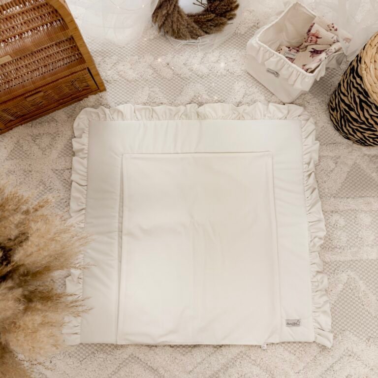 Wickelauflage Samt Glam Inklusive Abnehmbare Wasserdichte Unterlage | Cream Hauptbild