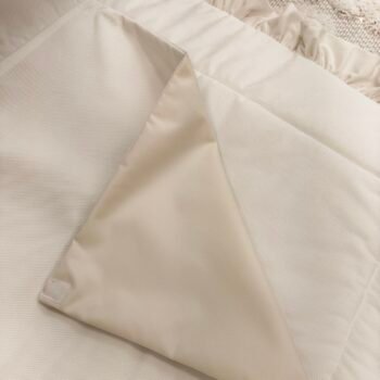 Wickelauflage Samt Glam Inklusive Abnehmbare Wasserdichte Unterlage | Cream Zusatzbild-1