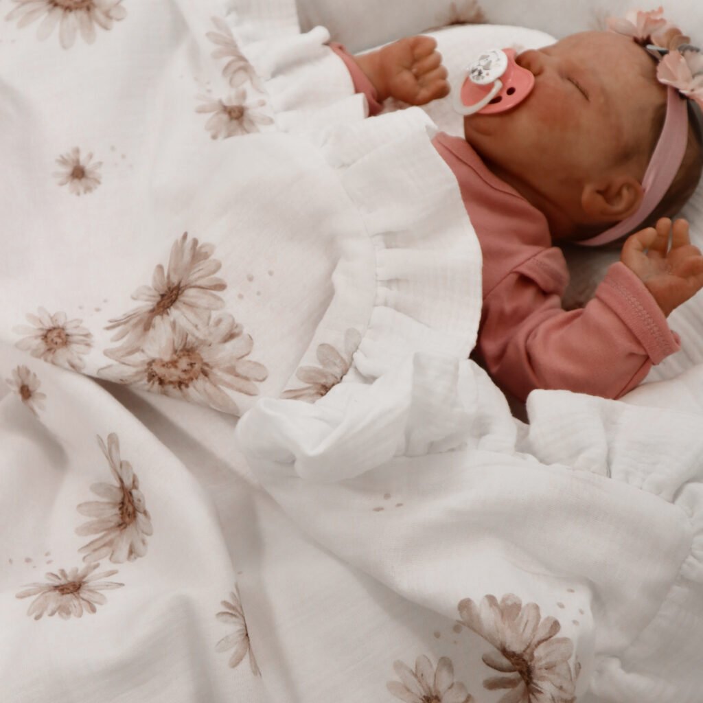 Baby Blanket | Premium Double Muslin 4 layers | Daisies Additional Image 1