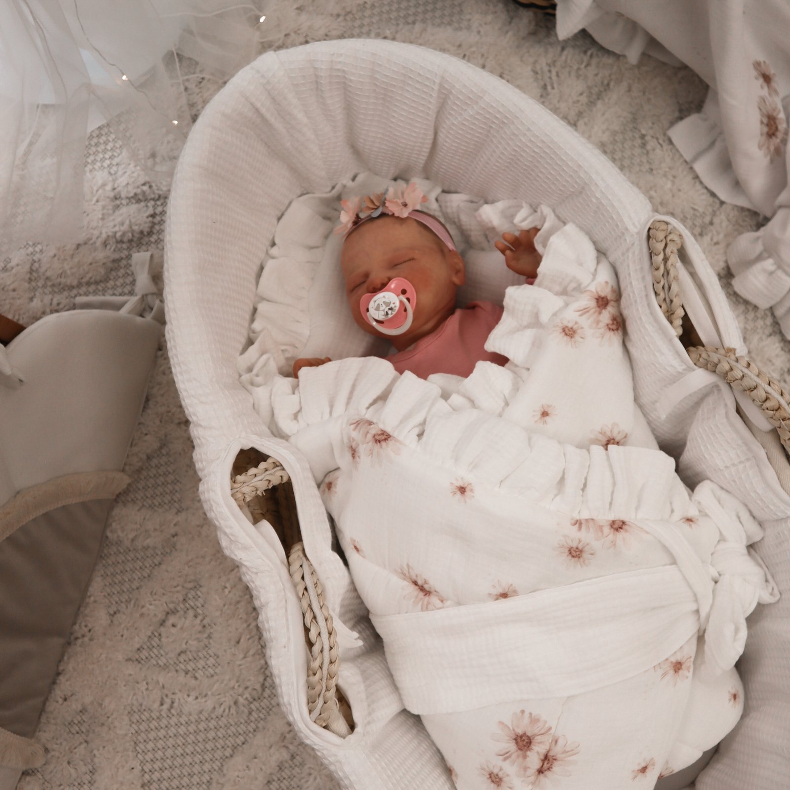 Babynest |Premium Ultra Soft Musselin |3er Set|Daisies 25648 Babynest |Premium Ultra Soft Musselin |3er Set|Daisies Zusatzbild-5