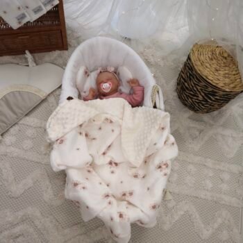 Set Kuscheldecke Kissen |Premium Musselin-Minky|Daisies Zusatzbild-3