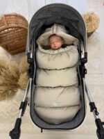 Premium Samt Wandelbarer Winterfusssack |Dark Beige Zusatzbild-2