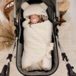 Autoschale Decke |Premium Musselin Minky| Penguin Fly to the Moon Hauptbild