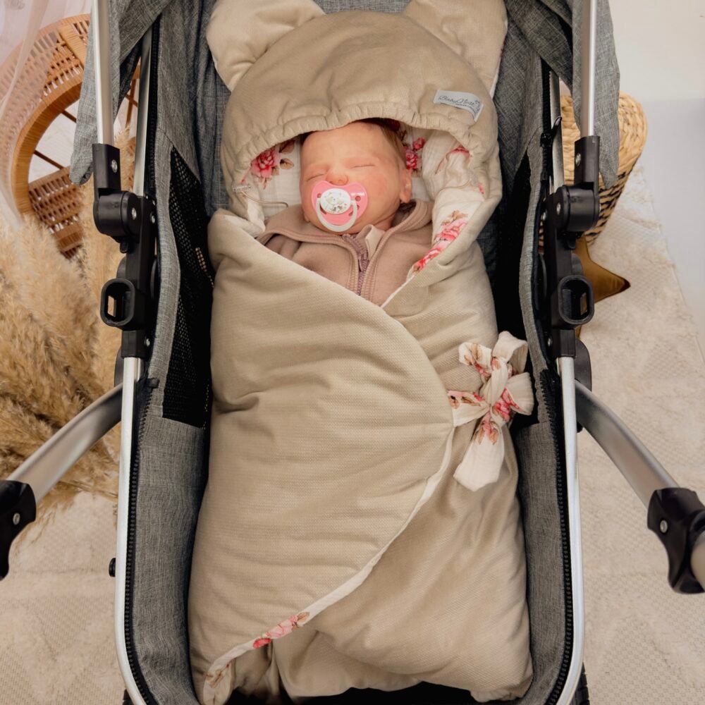 Car Seat Cover | Premium Muslin Velour | Fall Roses Main Image