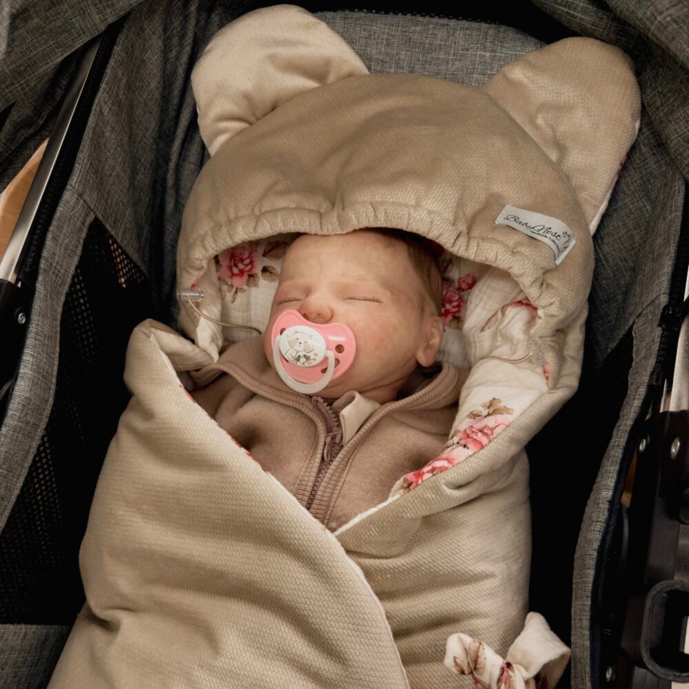 Car Seat Cover | Premium Muslin Velour | Fall Roses Additional Image-1