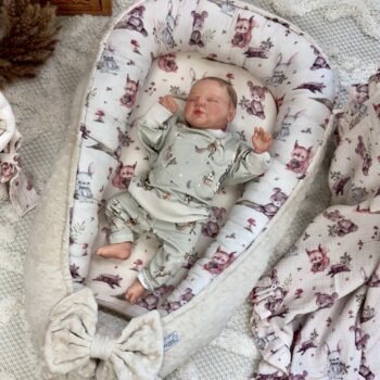 Nid pour bébé | Mousseline ultra-douce de qualité supérieure | Lot de 3 | Image principale Amis de la forêt