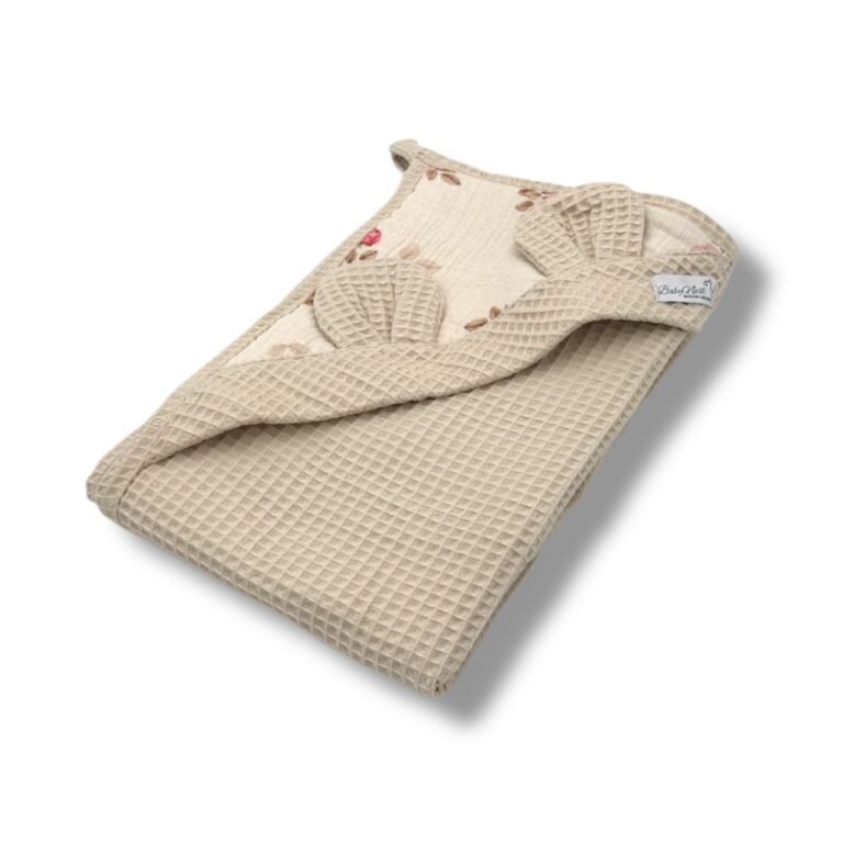 Badtuch mit Kapuze | Waffel| Fall Roses Zusatzbild-1