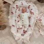 Babynest |Premium Ultra Soft Musselin Velours |4er Set|Happy Mushrooms Zusatzbild-1