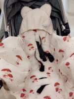 Autoschale Decke |Premium Musselin Velours| Happy Mushrooms Zusatzbild-2